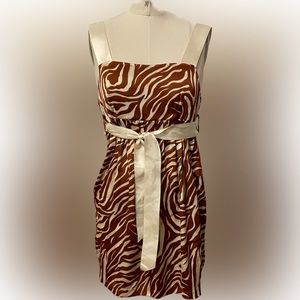 Sexy animal print satin mini dress or can be worn as a tunic new with tags